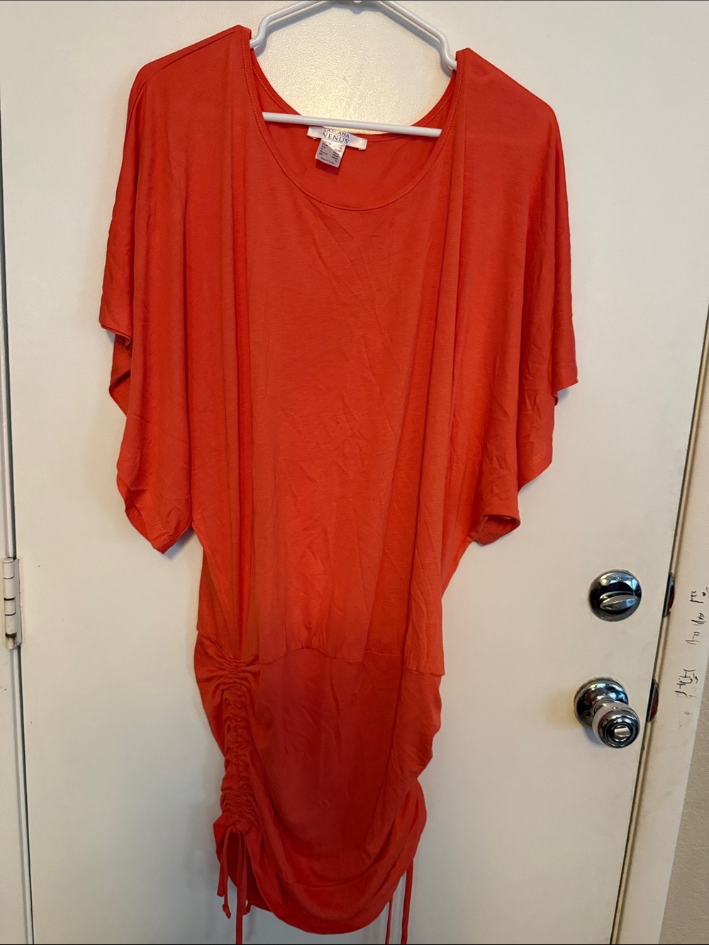 Vince Camuto Red Mini Dress with Dolman Sleeves